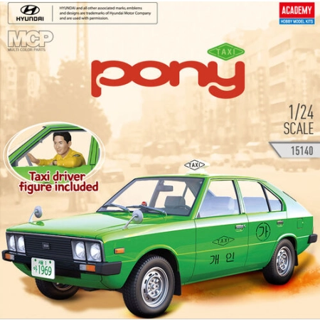 Academy 15140 - Hyundai Pony gen.1 Taxi - 1:24
