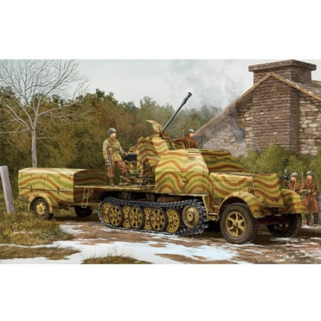 TRUMPETER 01527 - Działko 3,7cm Flak 43 na podwoziu Sd.Kfz.7/2) - 1:35