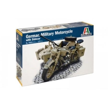 Italeri 7403 - Niemiecki motocykl wojskowy z przyczepką boczną