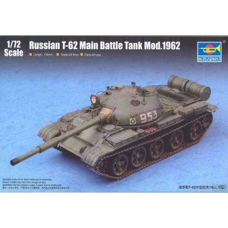 TRUMPETER 07146 - Russian T-62 Main Battle Tank Mod.1962 - 1:72