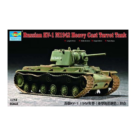 TRUMPETER 07231 - KV-1 Model 1942 heavy cast turret tank - 1:72