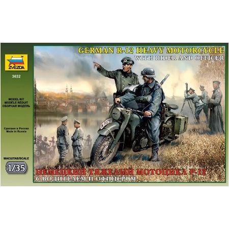 Zvezda 3632 - Niemiecki motocykl R12 z II wojny światowej