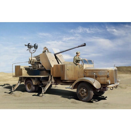 TRUMPETER 09595 - Mercedes Benz L4500A z działem 5cm Flak 41 I - 1:35