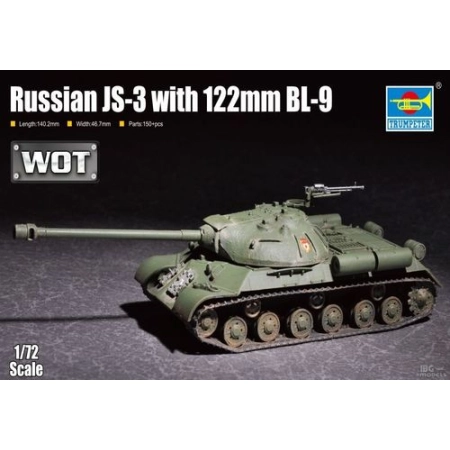TRUMPETER 07163 - Russian IS-3 with 122mm BL-9 - 1:72