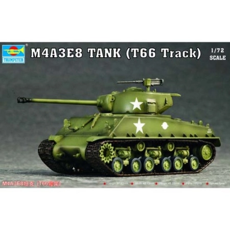 TRUMPETER 07225 - M4A3E8 Tank (T66 Track) - 1:72