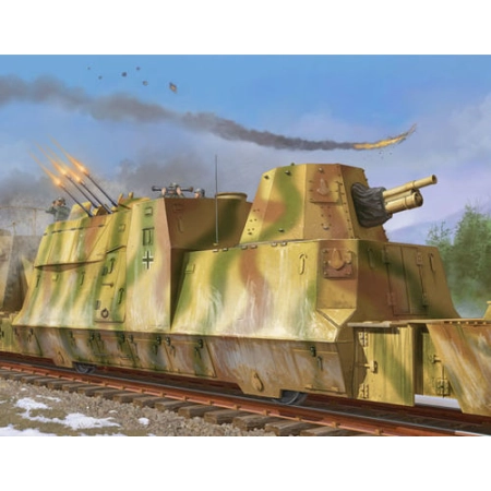 TRUMPETER 01511 - Wagon artyleryjski z niemieckiego pociągu pancernego BP-42 - 1:35