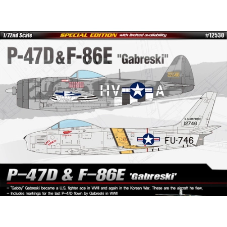 Academy 12530 - P-47D & F-86E Gabreski 1:72.
