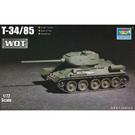 TRUMPETER 07167 - Czołg T-34/85 - 1:72