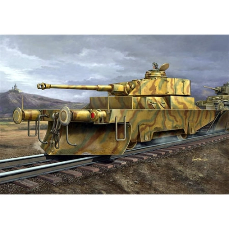 TRUMPETER 00369 - Czołg kolejowy Panzerjagerwagen - 1:35