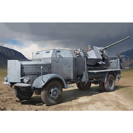 TRUMPETER 09593 - Mercedes-Benz L4500A Maultier z działkiem 3,7cm Flak 37 - 1:35