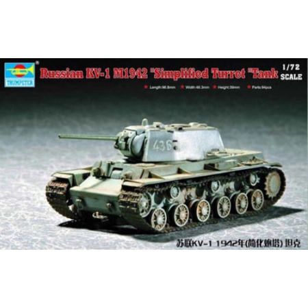 TRUMPETER 07234 - Ciężki czołg KW-1 (mod 1942) - 1:72