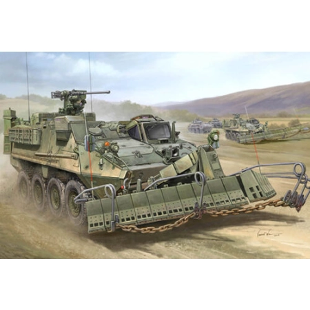 TRUMPETER 01575 - M1132 Stryker Engineer Squad Vehicle  w/SMP-Surface Mine Plow/AMP - 1:35