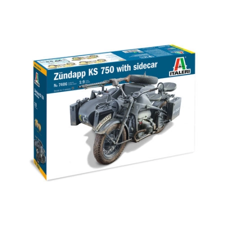 Italeri 7406 - Zundapp KS 750 z przyczepką boczną