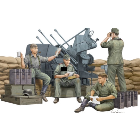 TRUMPETER 00432 - Figurki - Obsługa niemieckiego działka przeciwlotniczego - 1:35