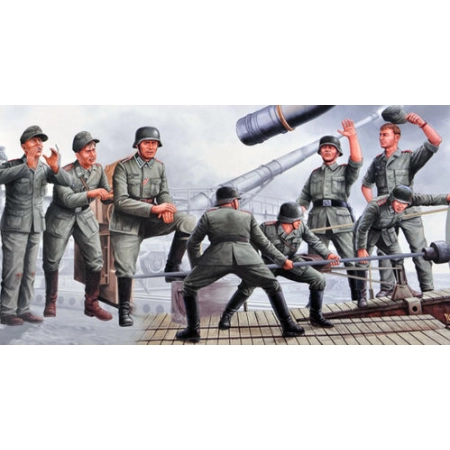 TRUMPETER 00406 - Figurki - Załoga niemieckiego działa kolejowego K5 Leopold - 1:35