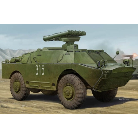 TRUMPETER 05515 - Opancerzony samochód rozpoznawczy BRDM-2 z wyrzutnią rakiet 9P148 - 1:35
