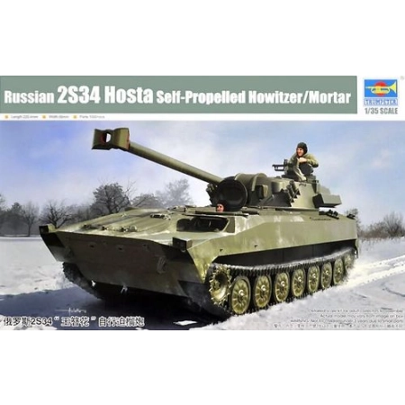 TRUMPETER 09562 - Rosyjskie działo samobieżne 2S34 Hosta - 1:35
