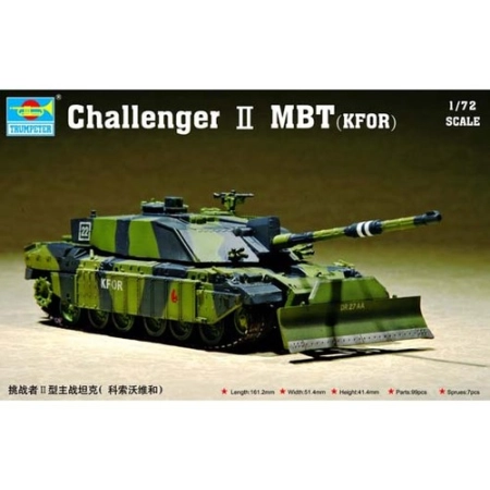 TRUMPETER 07216 - Challenger 2 MBT Tank (KFOR) - 1:72