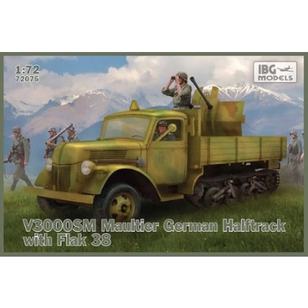 IBG 72075 - V3000SM Maultier Halftrack Flak 38- 1:72