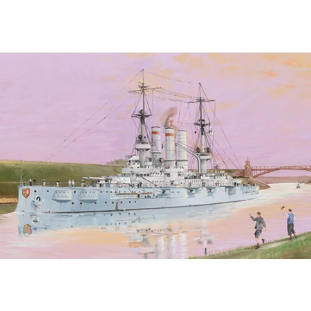 TRUMPETER 05355 - Pancernik Schleswig-Holstein 1908 - 1:350