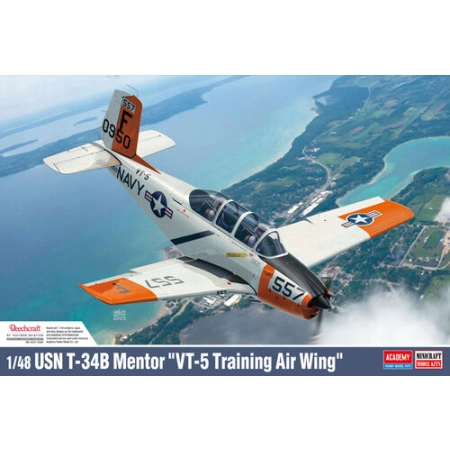 Academy 12361 - USN Beechcraft T-34B Mentor VT-5 Training Air Wing - 1:48.