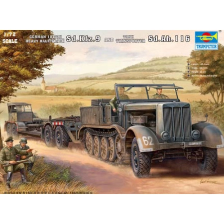 TRUMPETER 07275 - Sd.Kfz.9 (18t) Half-track & Sd.Ah.116 Trailer - 1:72